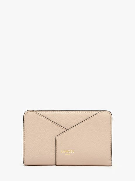 Portefeuille Leder Lancel Beige enveloppe A13710